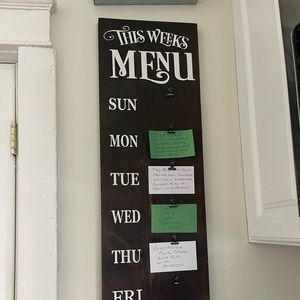 Handmade Wood Menu Board